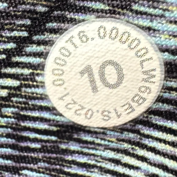 Lululemon Fast and Free High Rise Crop 23" in Dimensional Icing Blue Multi Sz 10